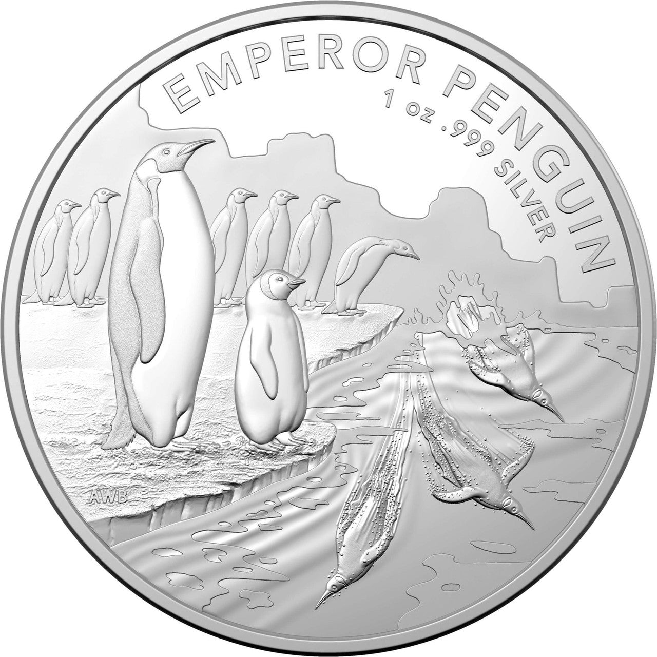 Royal Australian Mint Emperor Penguin $1 1 oz Silver 2023 Coin
