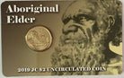 Royal Australian Mint 2019 $2 JC Elder Carded Coin UNC - TAMPER PROOF SEALED CARDED COIN