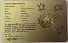 Royal Australian Mint 2019 $2 JC Elder Carded Coin UNC - TAMPER PROOF SEALED CARDED COIN