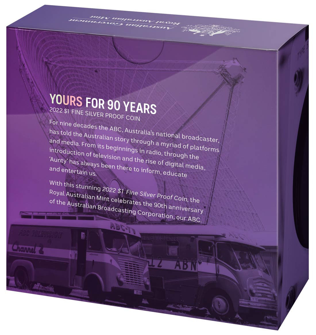 90th Anniversary of the ABC 2022 $1 1/2oz Silver Proof