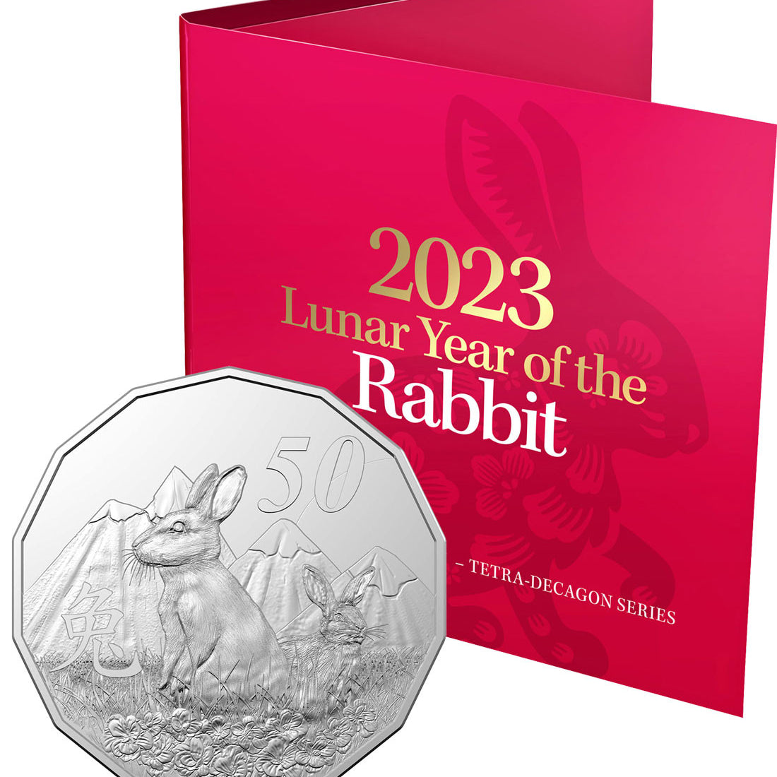 Year of the Rabbit 2023 50c Tetra Decagon Unc Coin