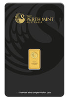 Perth Mint Kangaroo 1g .9999 Gold Minted Bullion Bar in Tamper - Evident Card