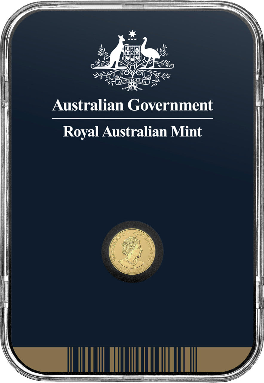 2022 $5 ½ gm Gold Frosted Uncirculated Coin – Mini Kookaburra