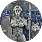 2022 Germania Mint 2oz .9999 Silver BU Ultra High Relief Coin - Valkyries: Hildegard