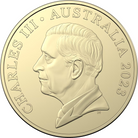 Royal Australian Mint King Charles III $1 UNC Coin Roll Head Tail