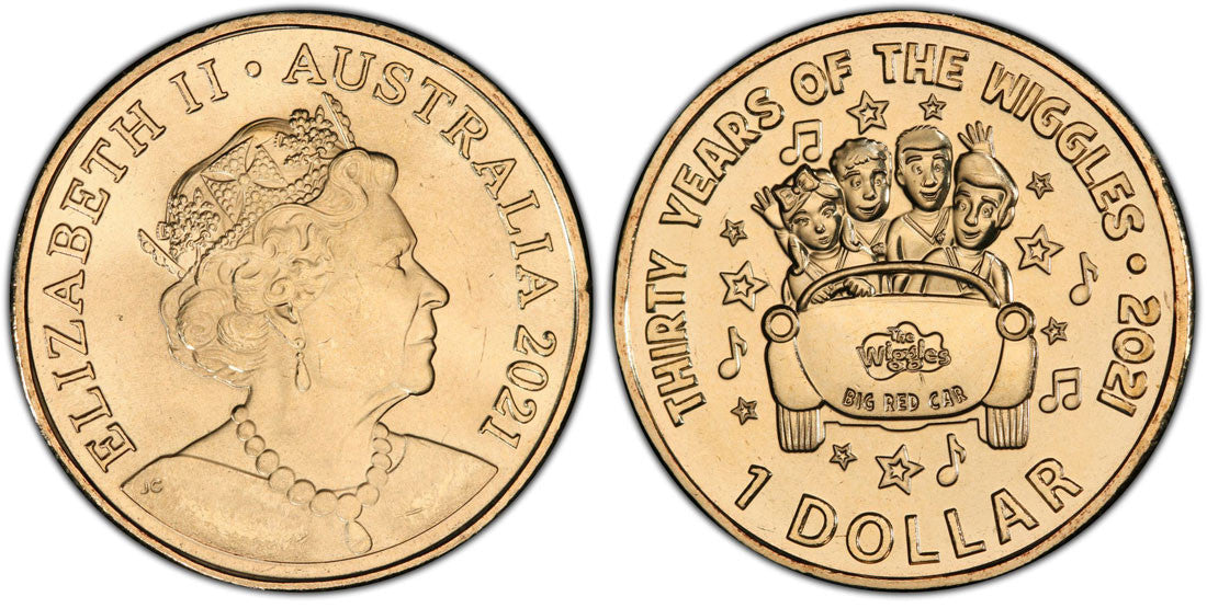 2021 $1 Current Wiggles Band 30th Anniversary PCGS MS66