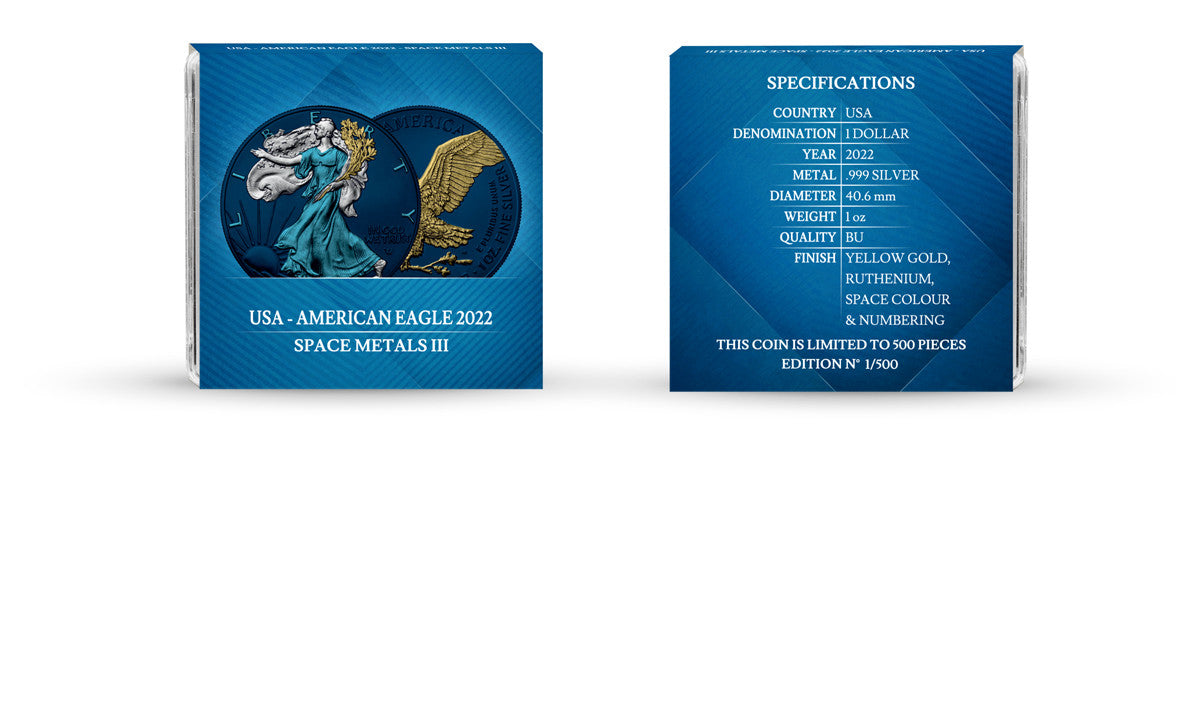 Space Metals III 2022 American Eagle 1oz .999 Silver Bullion