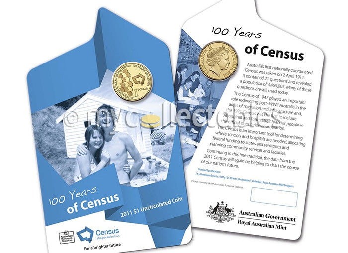 2011 $1 Uncirculated Coin - 100 Years of Australian Census – My ...