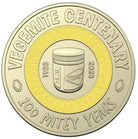  2023 $2 AlBr Yellow UNC 100 Mitey Years Vegemite Coin