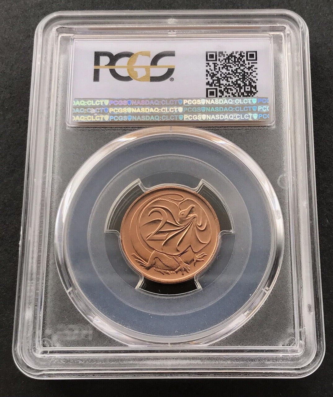 1975 Australian 2c PCGS MS67RD Coin
