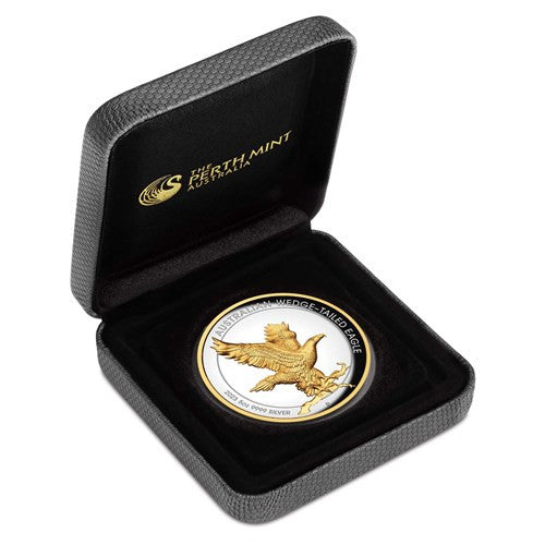 Perth Mint Wedge Tailed Eagle 5oz 2023 Silver Proof High Relief Gilded Coin