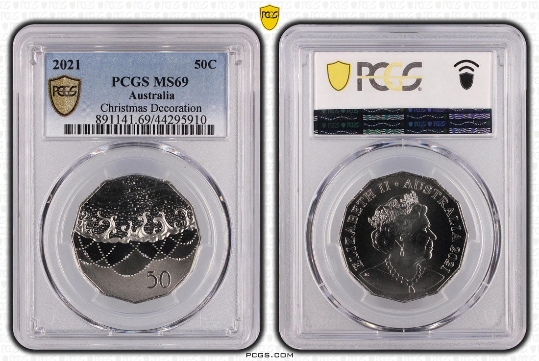 Christmas Decoration 50C 2021 PCGS MS69
