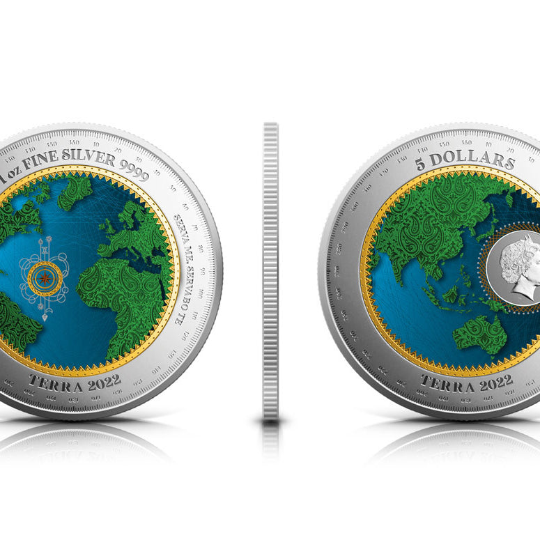 Colorized Terra Tokelau 2022 1oz .9999 Silver BU Coin