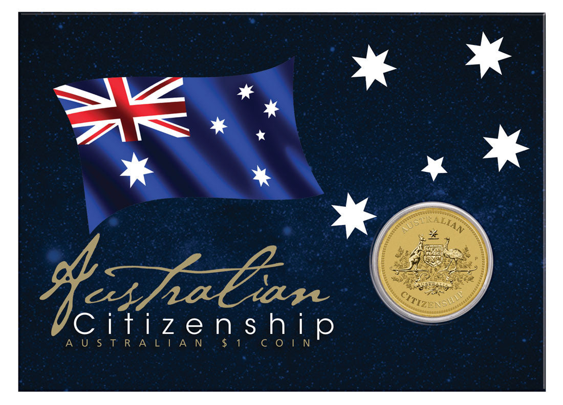 AUSTRALIAN CITIZENSHIP 2023 $1 COIN IN CARD 