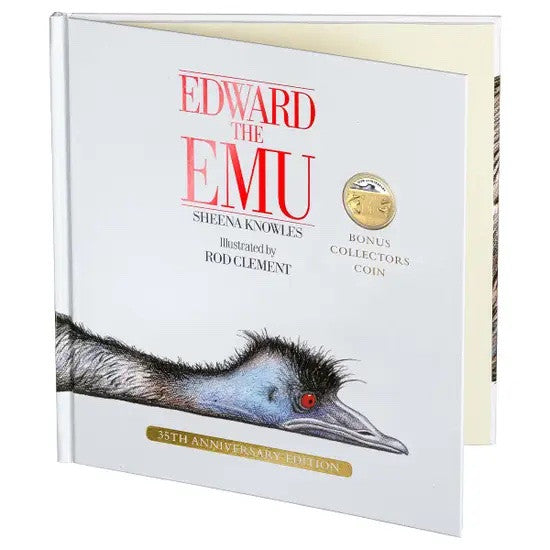 Royal Australian Mint Edward the Emu 35th Anniversary 20c Colour UNC Coin & Delux Edition Book