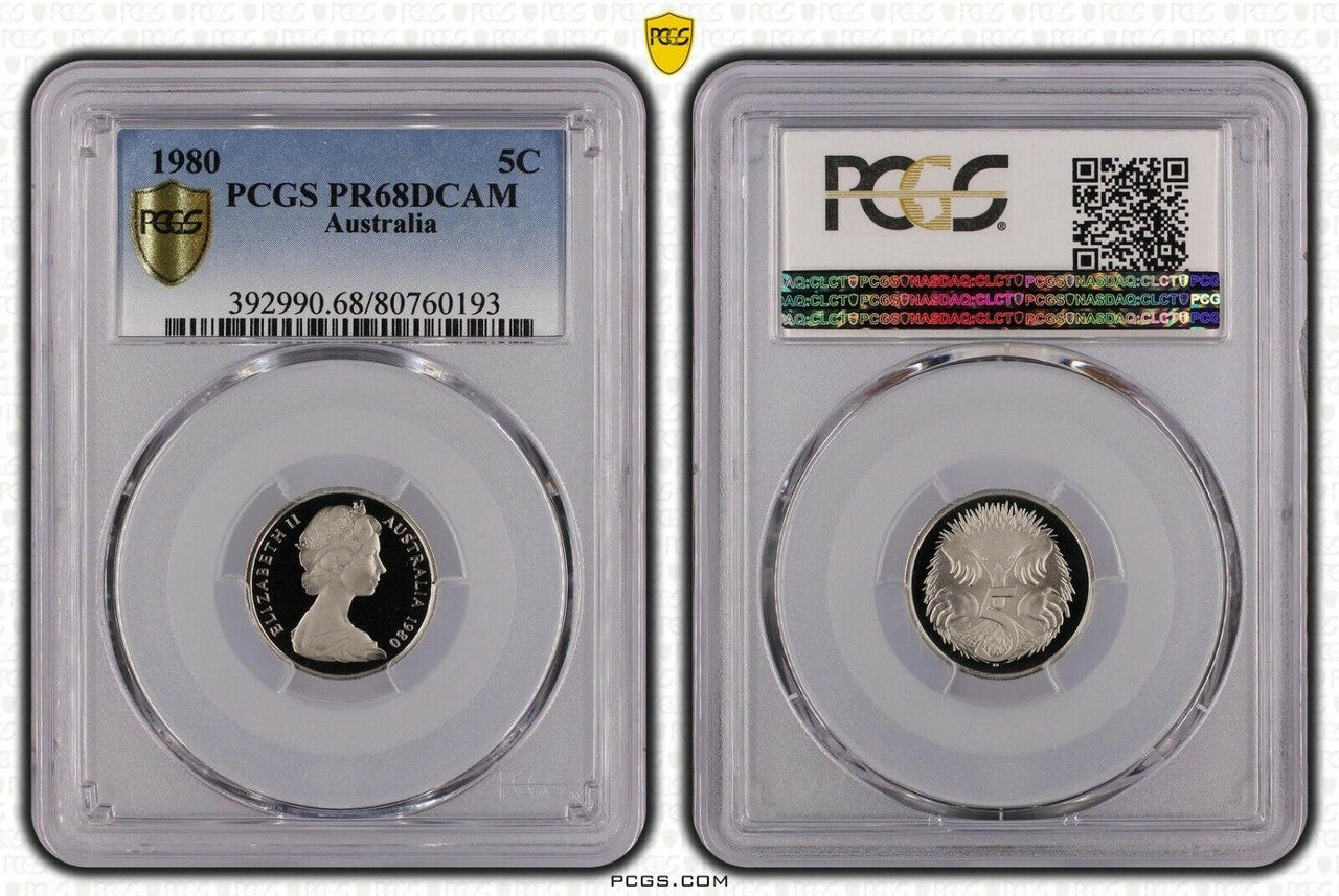 1980 Australian 5c PR68DCAM Proof Coin