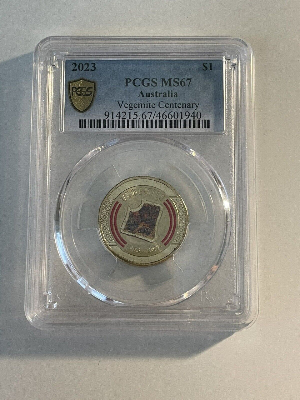 Royal Australian Mint 2023 $1 Vegemite Centenary Coin PCGS MS67