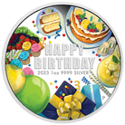 2023 Happy Birthday 1 oz 99.99% Silver Proof Coloured Coin