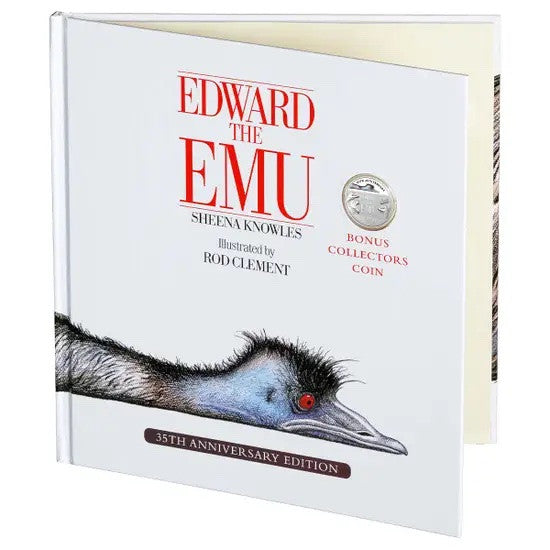 Royal Australian Mint Edward the Emu 35th Anniversary 20c Colour UNC Coin & Special Edition Book