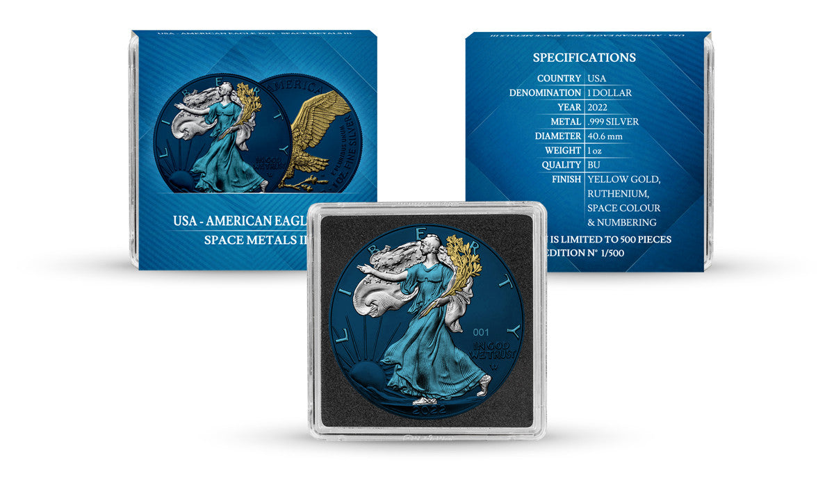 Space Metals III 2022 American Eagle 1oz .999 Silver Bullion