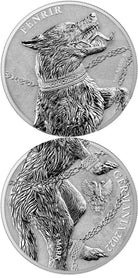 Fenrir - The Germania Beasts - 1oz Silver BU Coin - - 2 Coin Set With Dual Capsule