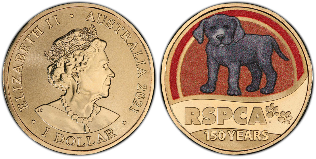 150 Ann. of RSPCA Dolphin $1 PCGS MS68