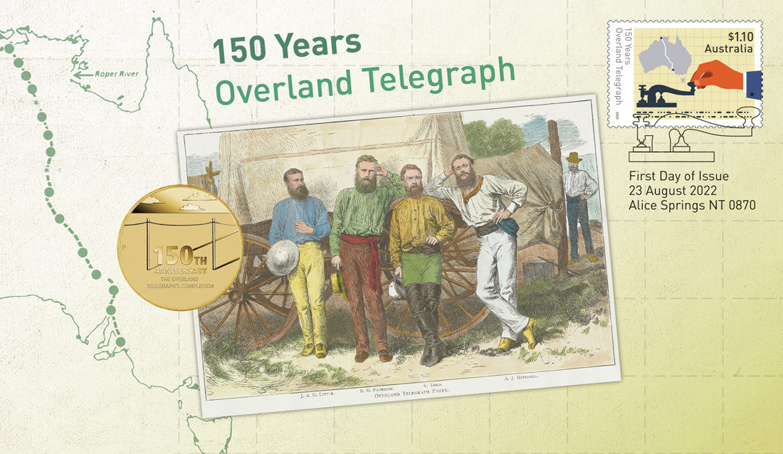 150 Years: Overland Telegraph Perth Mint Postal Numismatic Cover