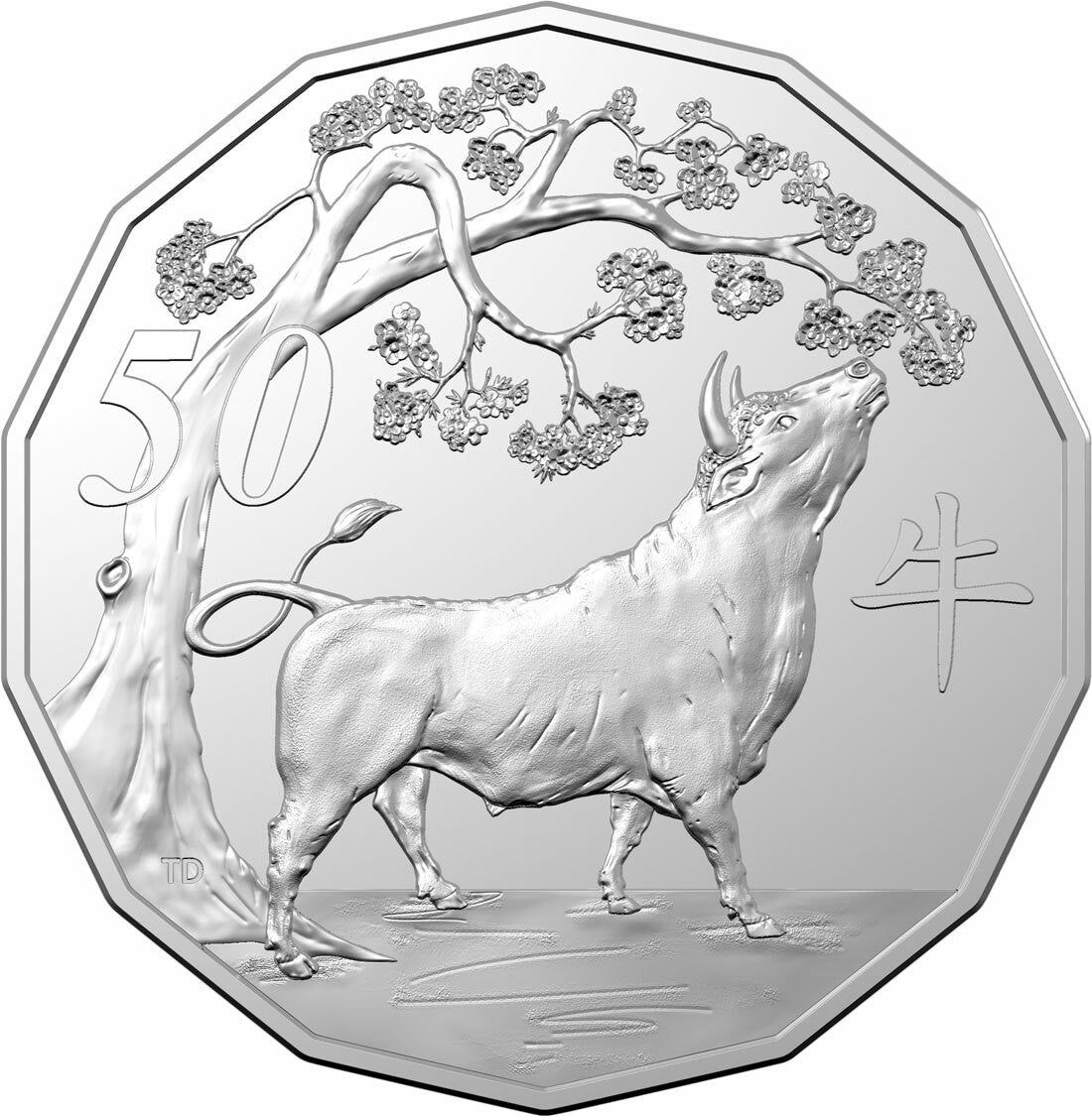 2021 50c Uncirculated Tetra-Decagon Coin - Year of the Ox – My Collectables