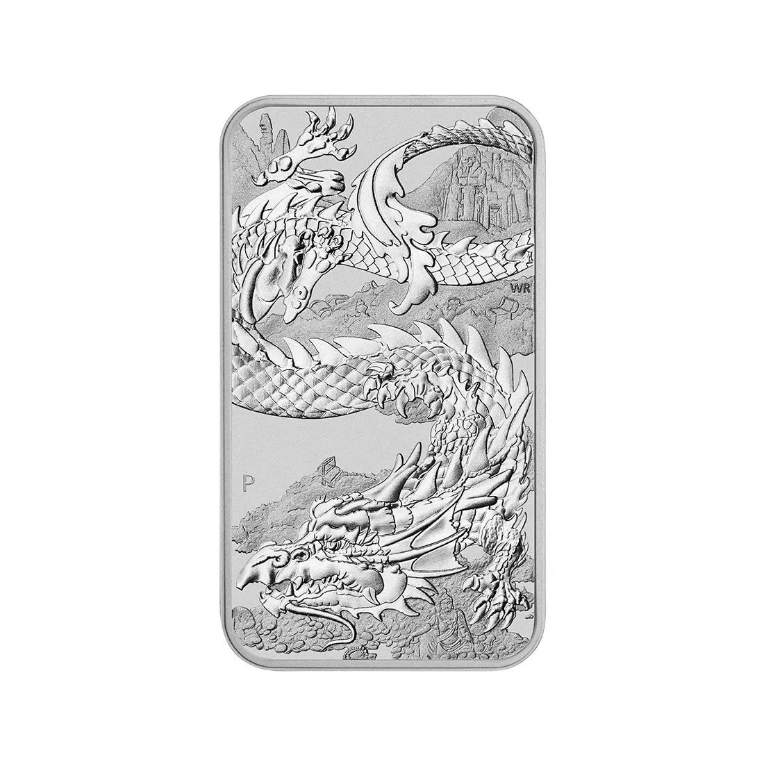 Perth Mint Dragon 1oz .999 Silver Rectangle BU Coin 2023