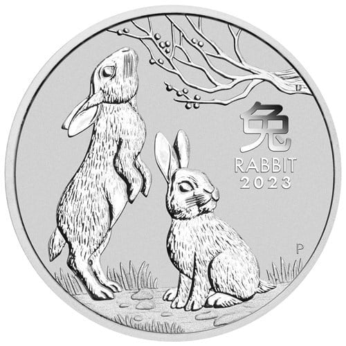 2023 Lunar III Rabbit 5 oz 99.99% Silver Bullion Coin