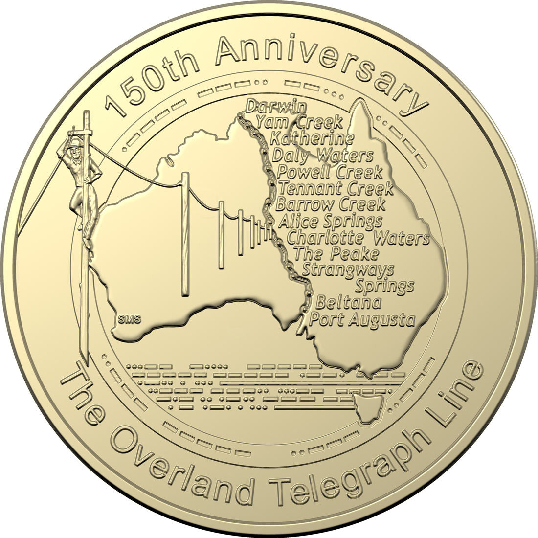 2022 $1 Uncirculated Coin - 150th anniversary of Australian Overland Telegraph  Line – My Collectables