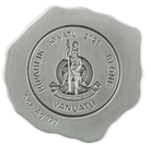 2023 5 oz Vanuatu Volcano .999 Silver 3D coin