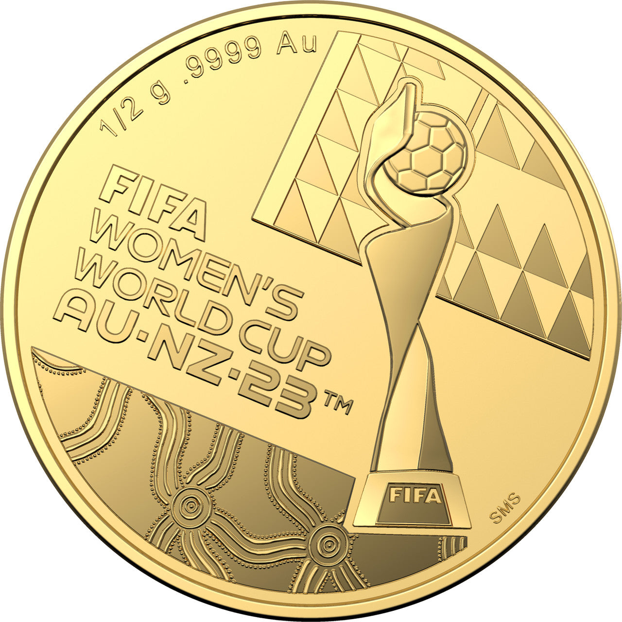 Royal Australian Mint 2023 $5 FIFA Women's World Cup 1/2 g Gold Frosted Uncirculated Coin