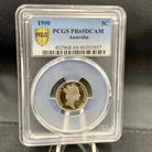 1990 Australian 5c PCGS PR69DCAM Proof Coin
