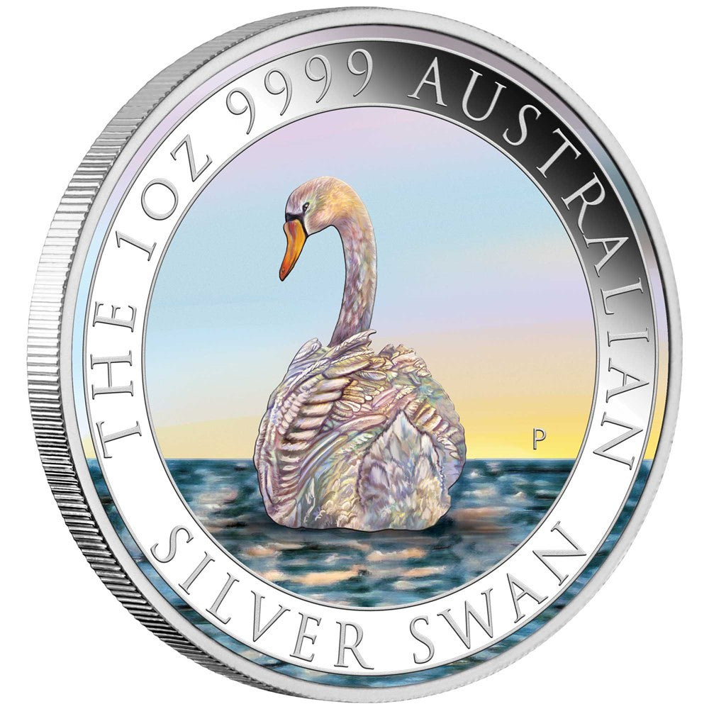 Perth Mint Australian Swan 2023 1 oz Silver Coloured coin