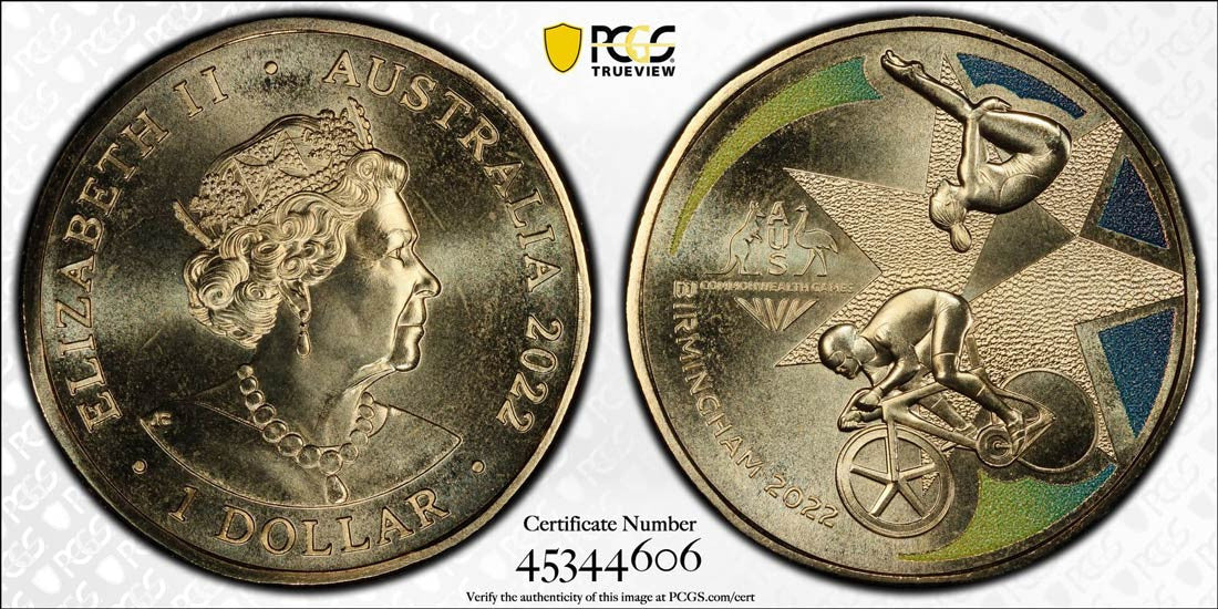 2022 $1 Commonwealth Games Birmingham AlBr PCGS MS67