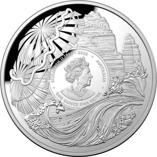 Royal Australian Mint The Twelve Apostles 2023 $5 Curved Colour 1oz Silver Proof Coin