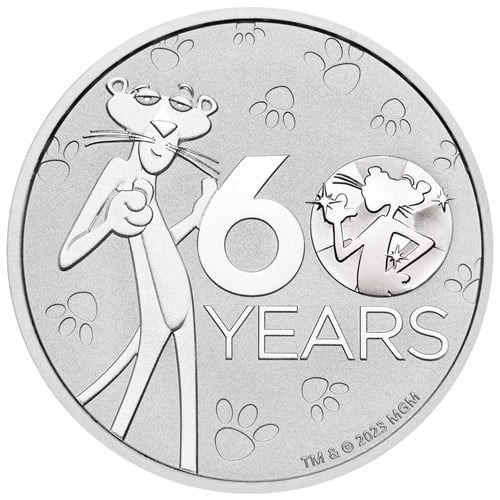 Perth Mint Pink Panther™ 60th Anniversary 2024 1oz Silver Coin in Card