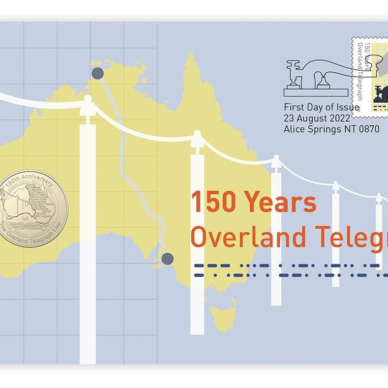 150 Years: Overland Telegraph RAM Postal Numismatic Cover