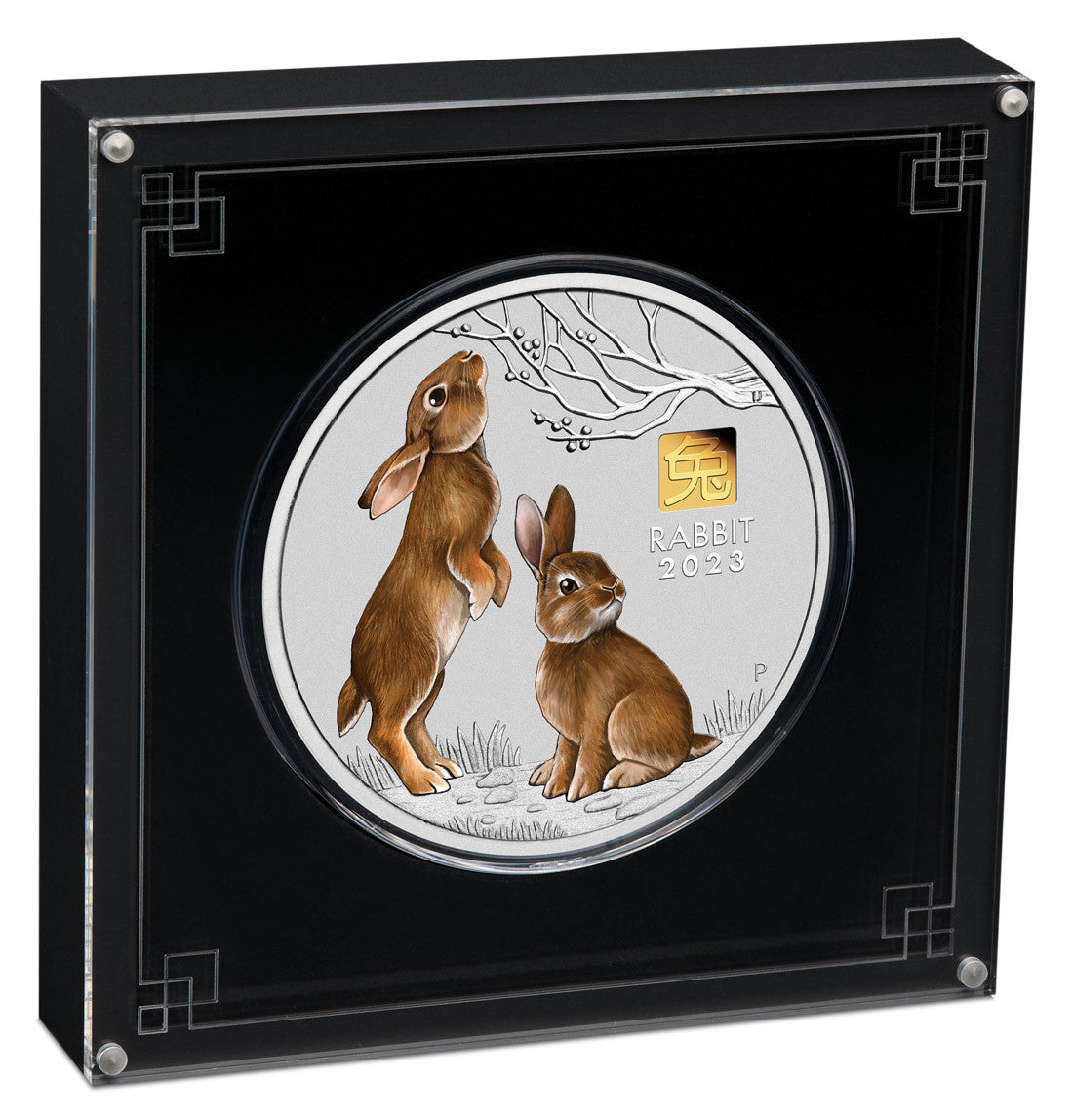 2023 Year of the Rabbit 1 Kilo Silver Coin with Gold Privy Mark