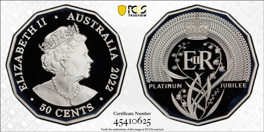 2022 Platinum Jubilee Silver Proof 50C Elizabeth II PCGS PR69 DCAM #1