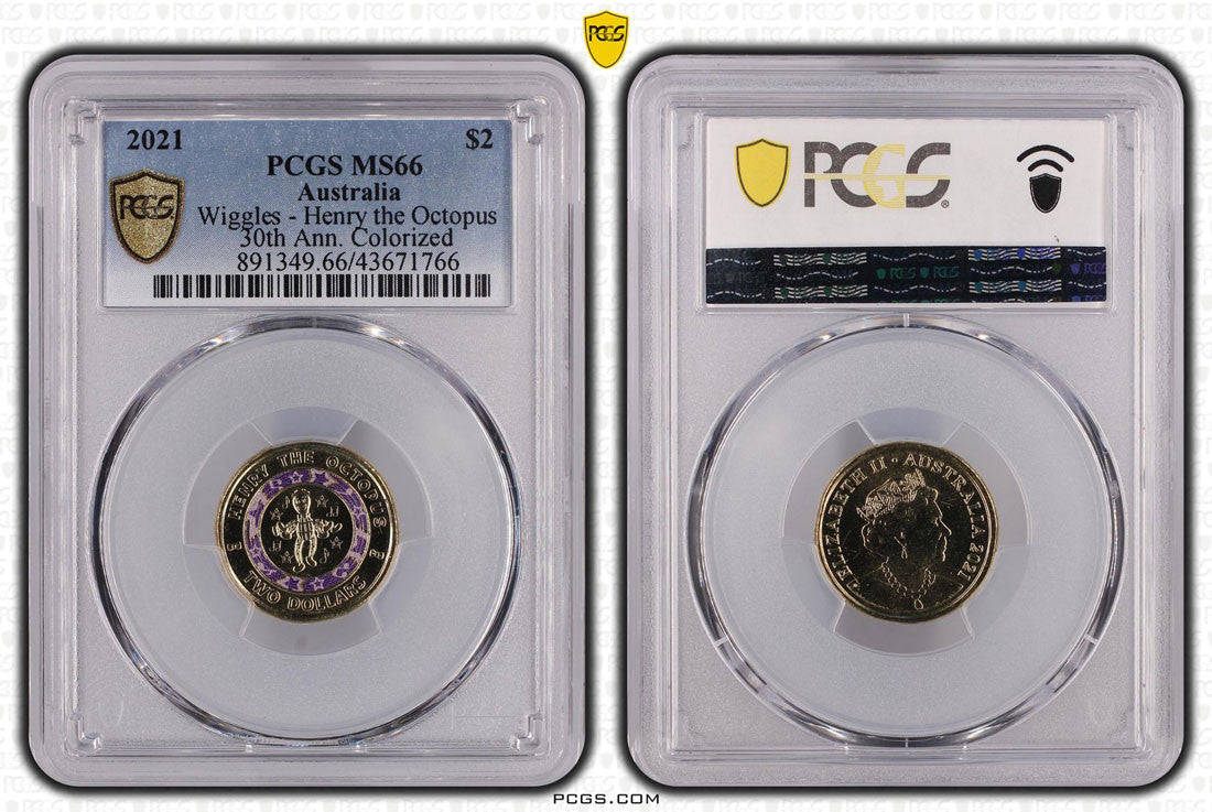 2021 $2 Wiggles 30th Ann. - Henry the Octopus PCGS MS66