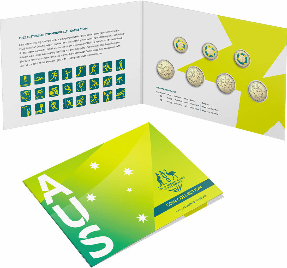 2022 Seven Coin Collection Folder – 2022 Australian Commonwealth Games Team