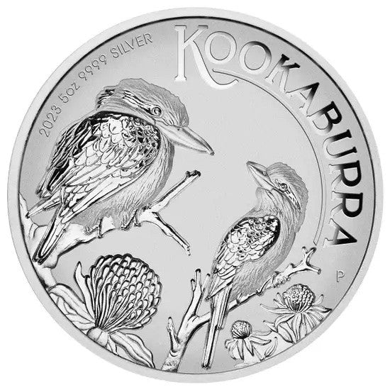 Perth Mint Australian Kookaburra 2023 5 oz Silver Incused Coin