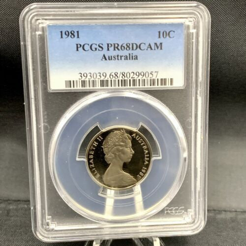 1981 Australian 10c PCGS PR68DCAM Proof Coin