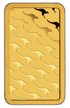 Perth Mint Kangaroo 1g .9999 Gold Minted Bullion Bar in Tamper - Evident Card