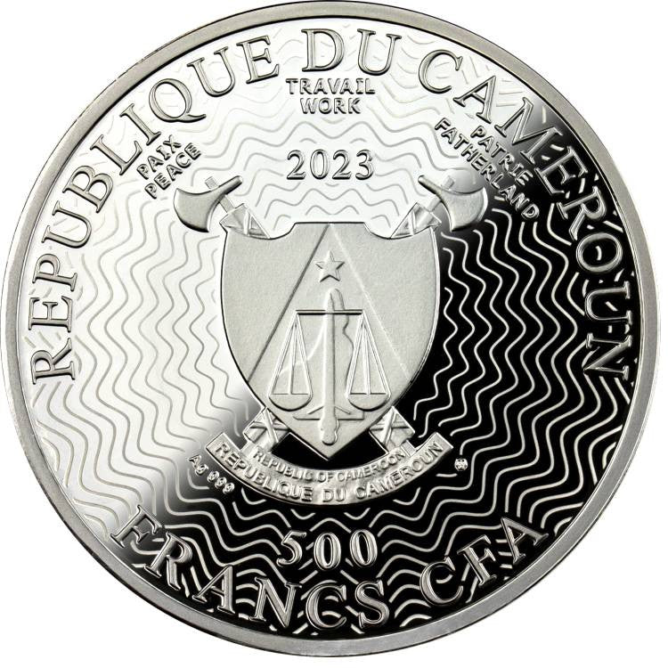 Mint of Poland Aquarius 2023 Cameroon 500 Francs Silver Proof Coin