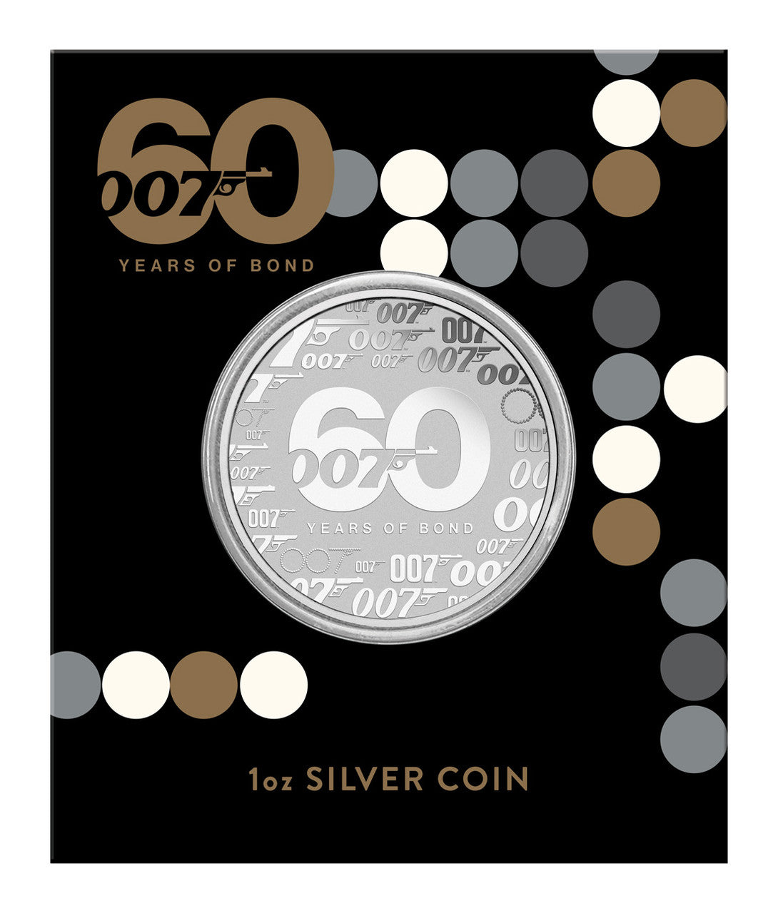 60 Years of Bond 2022 1oz Silver Coin in Card