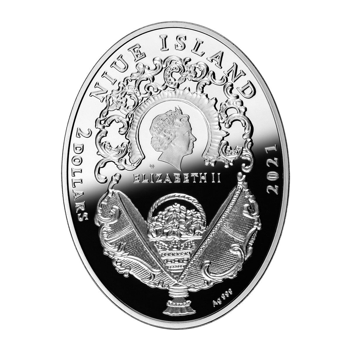 2021 Niue $2 Silver Proof Coin - Imperial Fabergé Eggs - Mosaic
