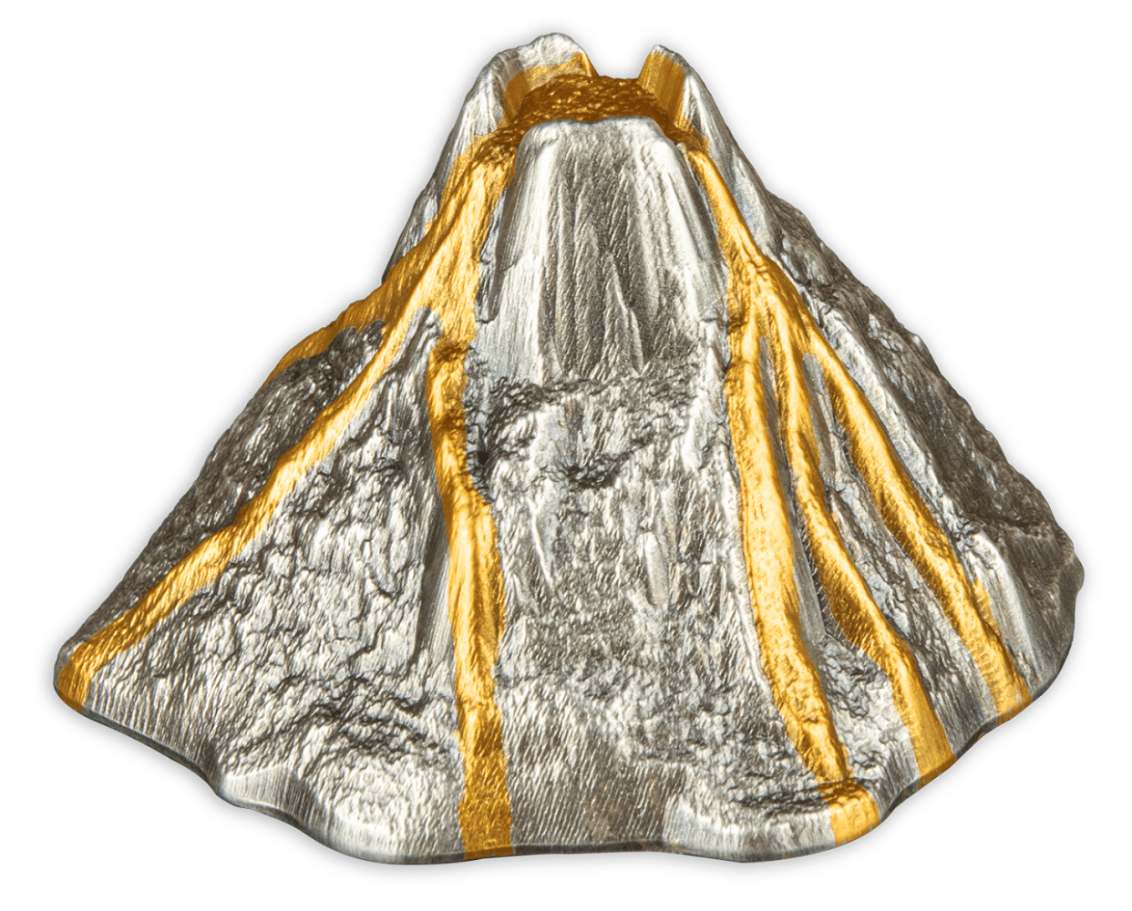 2023 5 oz Vanuatu Volcano .999 Silver 3D coin